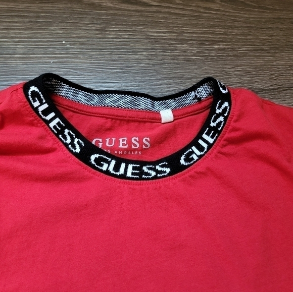 Guess Los Angeles Mens Curved Hem Tee Shirt Medium - Picture 2 of 5